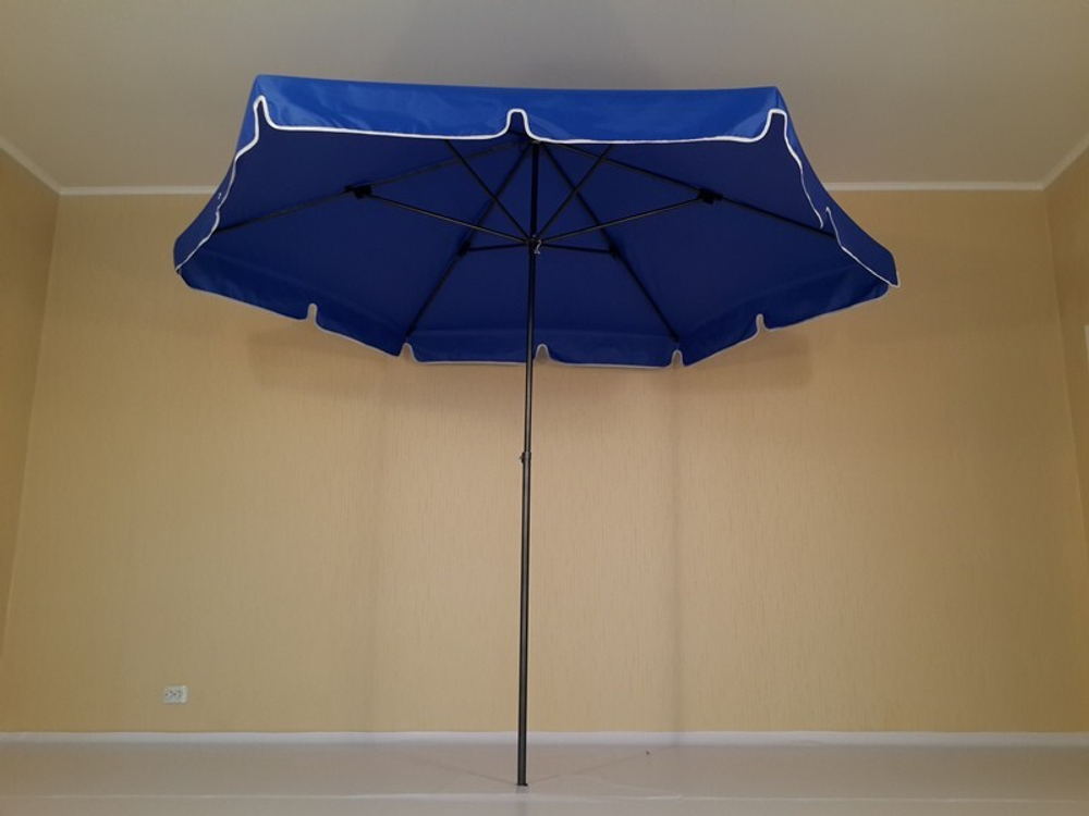 Зонт уличный (пляжный зонт) диаметр 240 см СИНИЙ