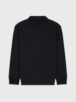 Свитшот на молнии C.P. Company Logo Diagonal Raised Fleece Half Zip Black