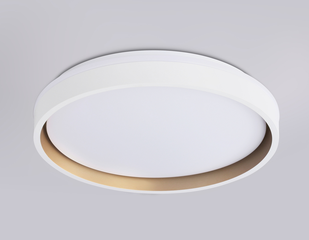 FZ601 WH/GD белый/золото IP20 46W 3000K-6500K+RGB D390*80 (ПДУ ИК)