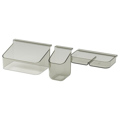 Органайзер для ванной IKEA VISSLAAN (ВИССЛАОН), Серый, 3 шт