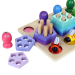 Развивающая игрушка 3 в 1 деревянная (2 вида сортер, рыбалка), коробка C-41640