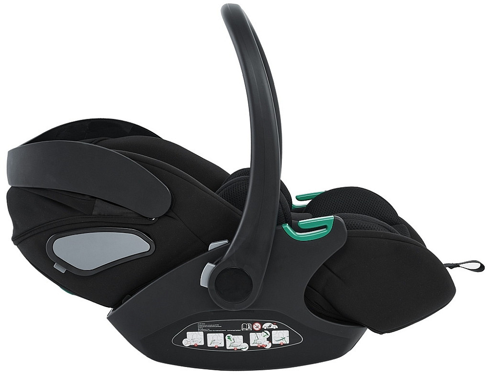 Детская коляска Pituso Teffy 3 в 1 с автокреслом Baesa Black Caviar Black/Graphite