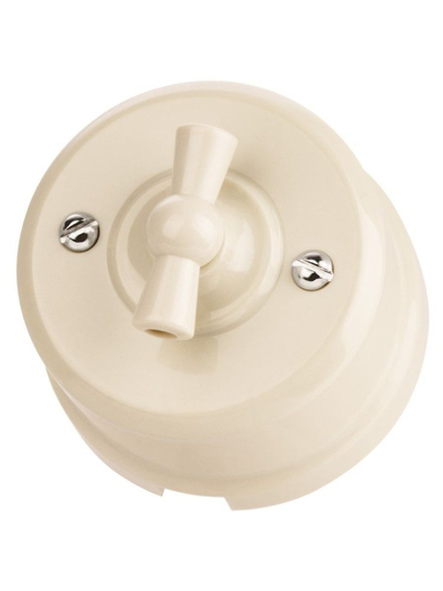 Выключатель ОУ поворотнй бантик ТДМ РЕТРО в ассортименте