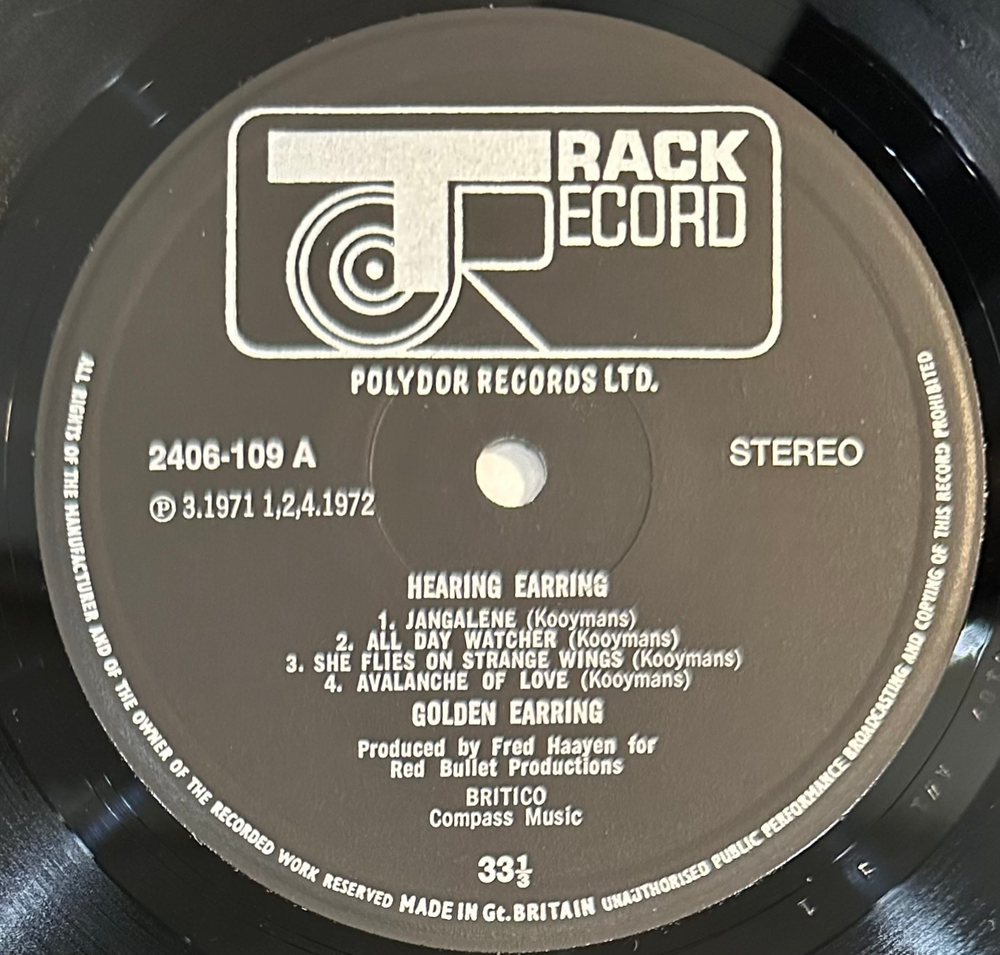 Golden Earring - Hearing Earring (Англия 1973г.)