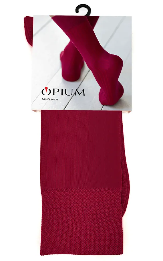 Мужские носки Premium &quot;в рубчик&quot; Бордовый