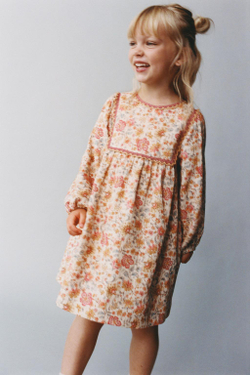 ZARA ПЛАТЬЕ С ЦВЕТОЧНЫМ ПРИНТОМ, РАЗНОЦВЕТНЫЙ