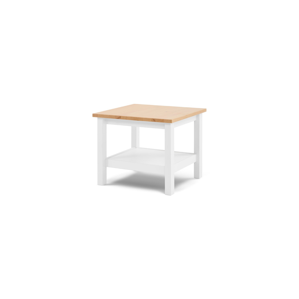 Журнальный стол КЫМОР (HEMNES), 55х55х46 см, белый/светло-коричневый