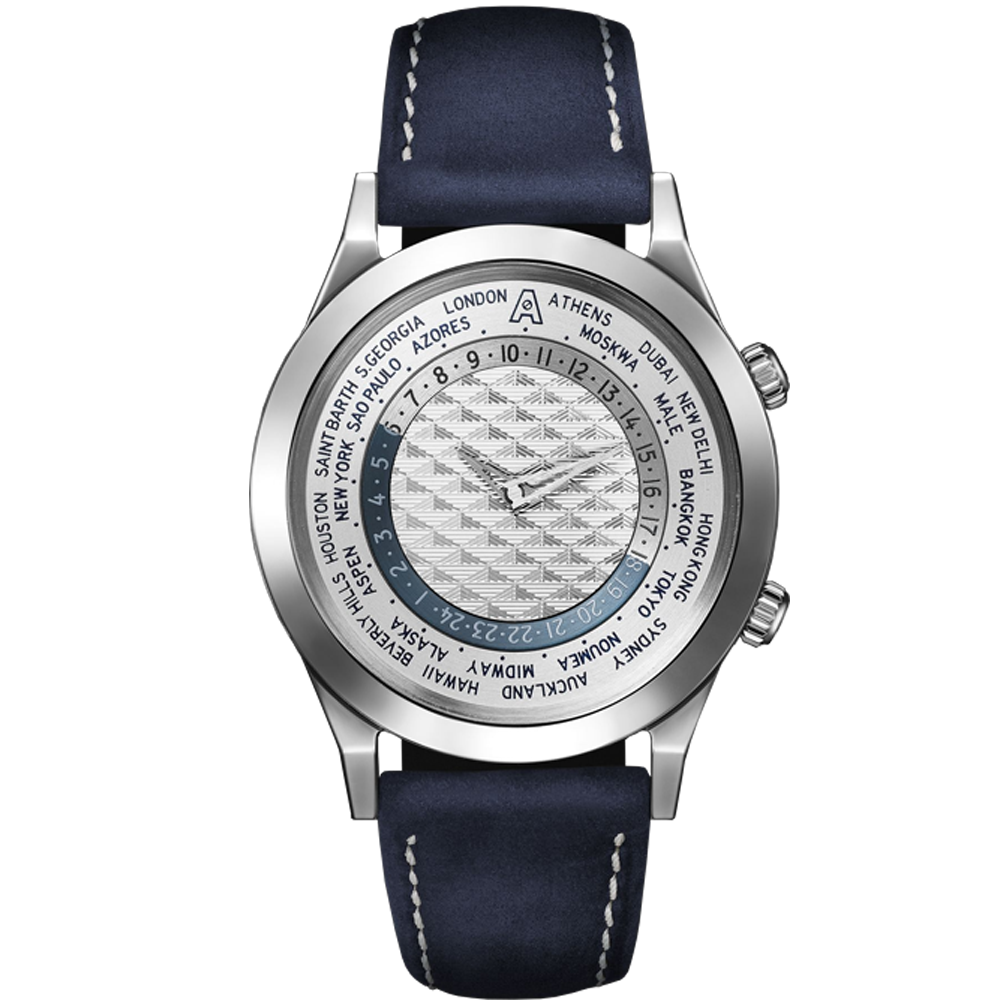 Andersen Geneve Tempus Terrae Limited Edition Automatic 39mm 18-Karat White Gold and Suede Watch