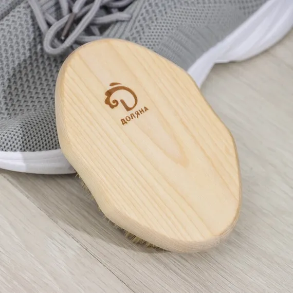 Щётка для обуви Доляна, без ручки, натуральная щетина, 156 пучков