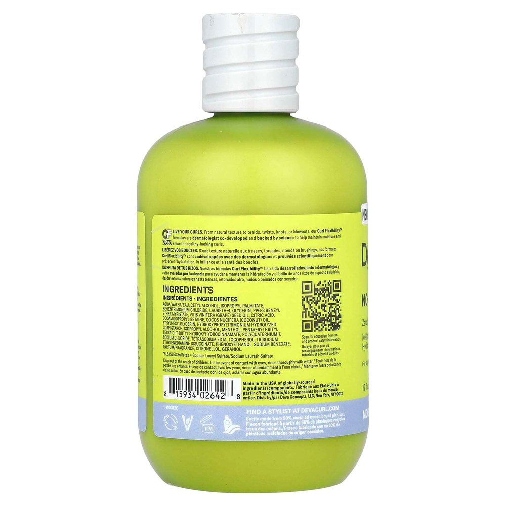 DevaCurl, No-Poo ® Original, очищающее средство без пены, для сухих, средних и жестких локонов, 355 мл (12 жидк. Унций)
