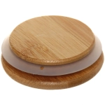 Банка для продуктов стеклянная 560мл «Хай-Тек» с бамбуковой крышкой 6,5*20см