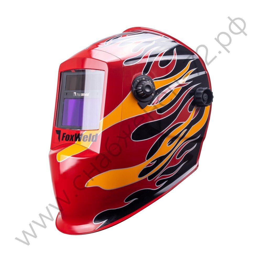 Маска сварщика КОРУНД-2 огонь (ф-р 7100V, пр-во FoxWeld/КНР),без коробки