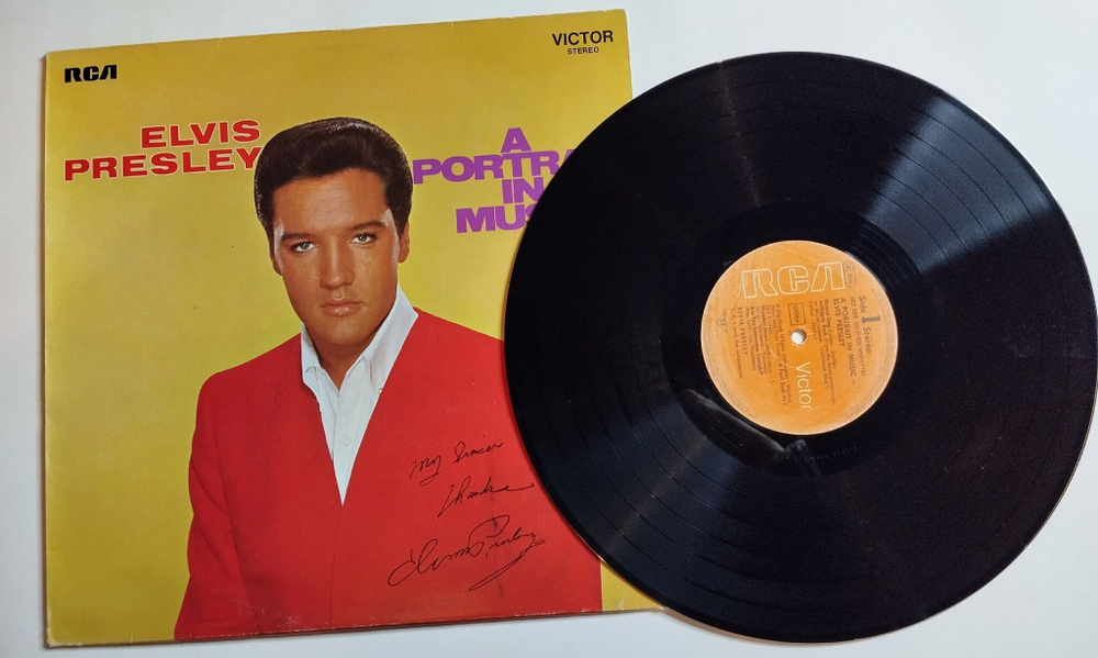 Винтажная виниловая пластинка LP Elvis Presley A Portrait In Music (Holland 1973)