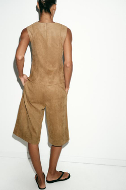 ZARAДЛИННЫЕ ШОРТЫ ИЗ ИСКУССТВЕННОЙ ЗАМШИ, МЯГКИЙ КАШТАНОВЫЙ