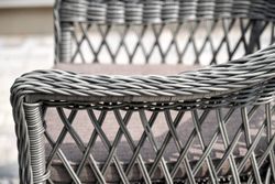 "Сицилия" обеденная группа плетеная, цвет графит