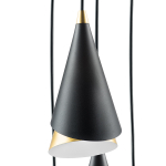 757090 Люстра CONE 9х40W E14 ЧЕРНЫЙ /ЗОЛОТО