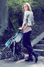 Сапоги BoomBoots  Black&Violet Short (с утеплителем)
