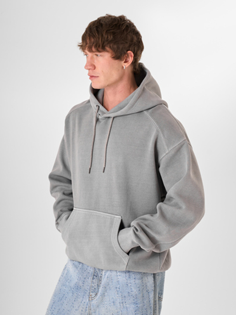 Серая хлопковая худи Laine