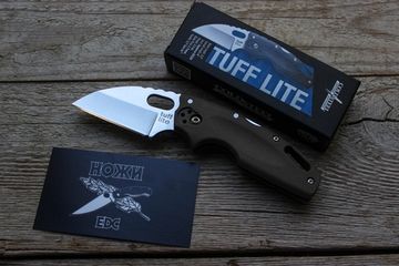 Складной нож Cold Steel 20LTF Tuff Lite Plain Edge Dark Earth c клинком из стали AUS-8A, рукоять Grivory (Griv-Ex)