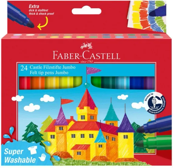 Flomaster \ фломастеры Набор фломастеров Faber-Castell Jumbo, 24 шт.