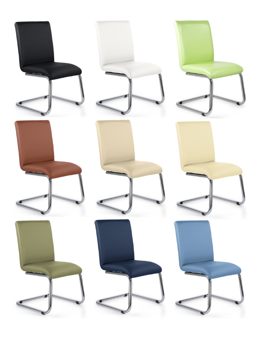 Стул Лайм хром, экокожа Santorini