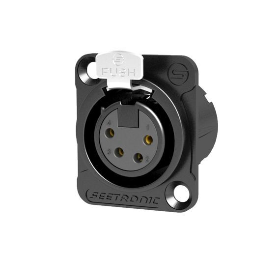 Seetronic MK4F2C-BG Панельный разъём XLR тип D, "мама", 4-контактный