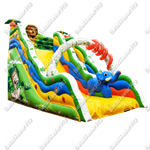 Надувной батут-горка "Тропический микс" 8*5*6 м