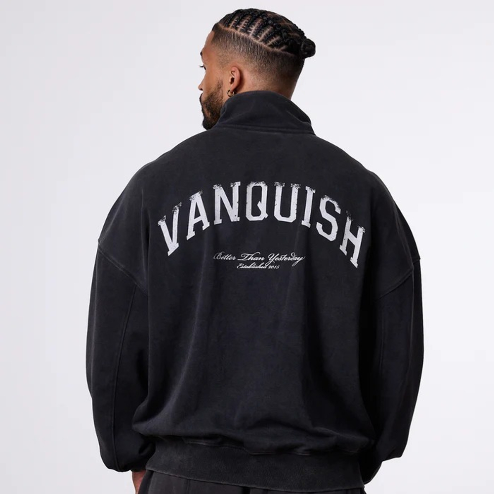 Толстовка VANQUISH Better Than Yesterday Zip Sweater Washed Black