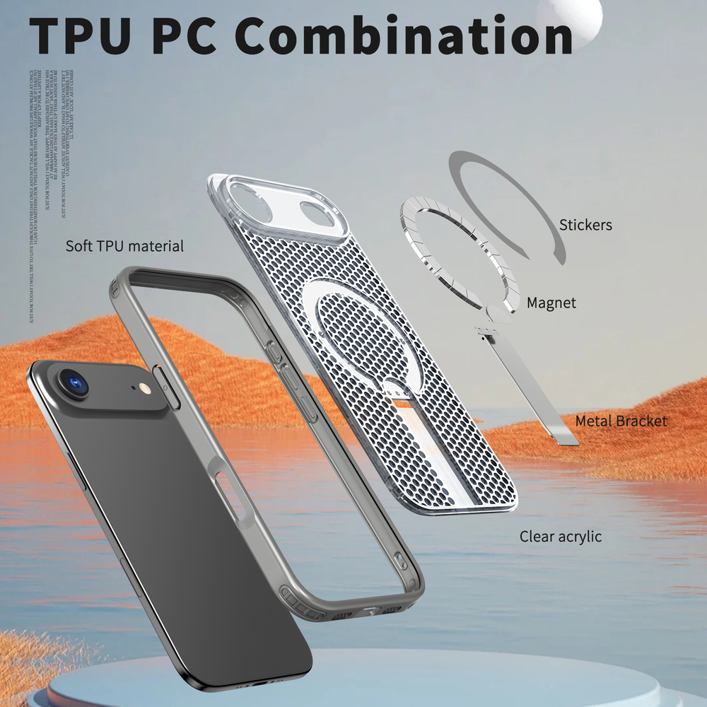 Прозрачный чехол Mesh Pro Magnetic Case для iPhone 17 Air