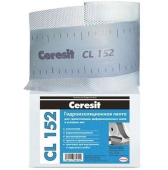 Лента водонепроницаемая Ceresit CL 152 для герметизации швов 10000х120 мм