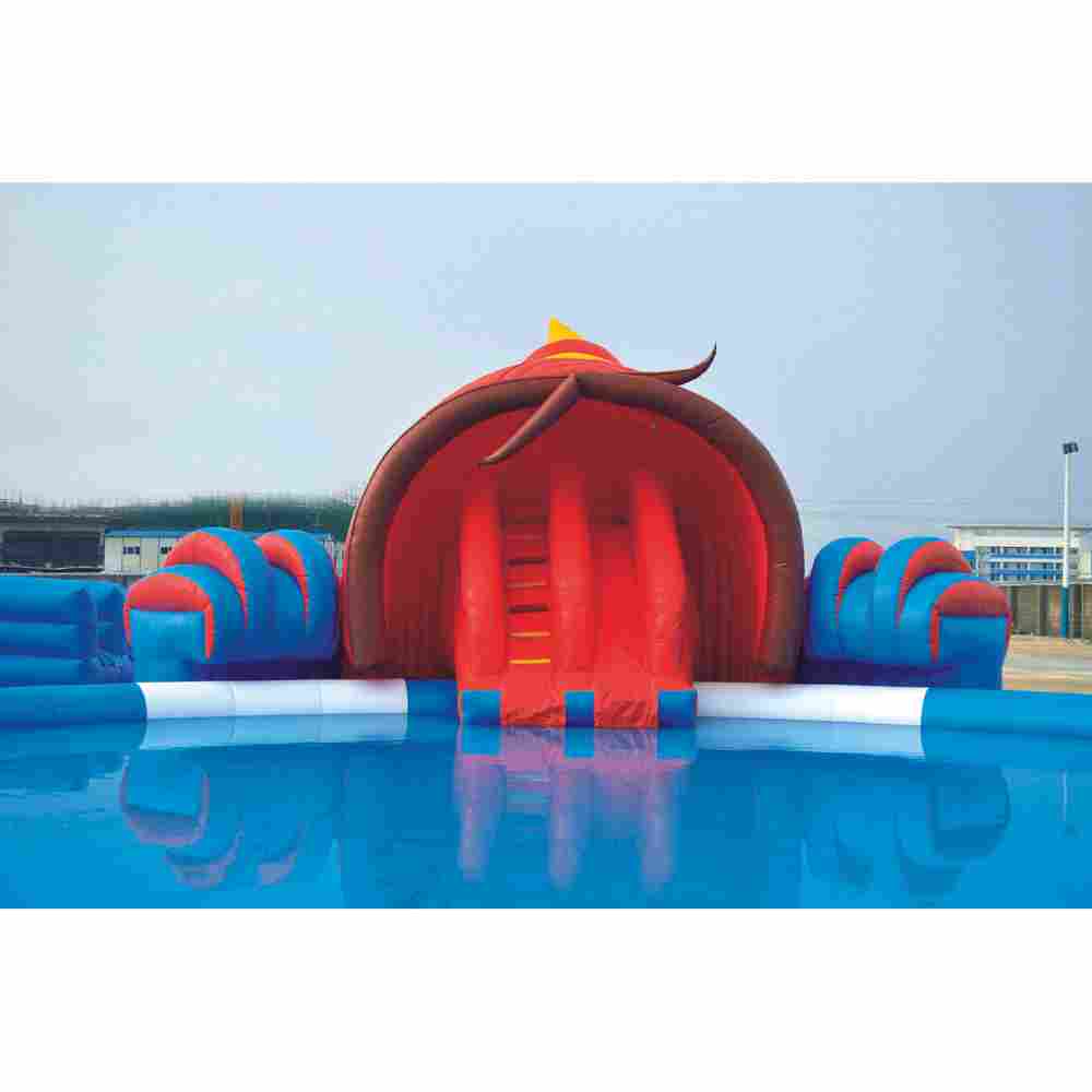 Надувной наземный аквапарк «Ракушка» 16*16*8 м