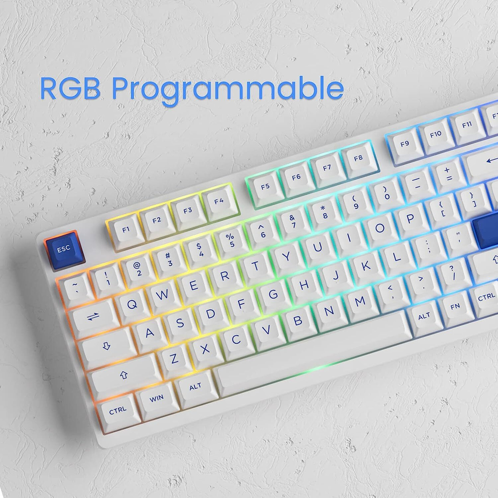 Игровая клавиатура AKKO 3098N (Blue&White/RGB/Hot-Swap/3 Modes, TTC Honey Switch)