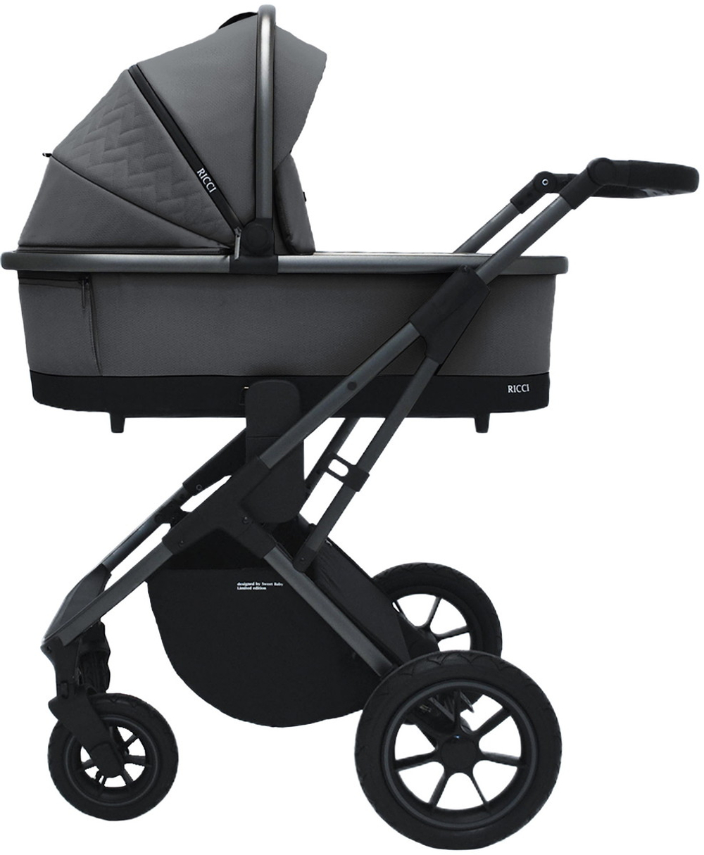 Коляска 3 в 1 Sweet Baby Ricci Air + автокресло Premier Grey Steel Grey (Air)