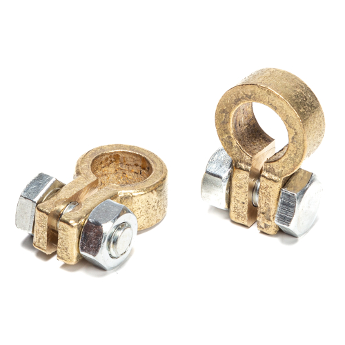 Клеммы АКБ (+/-) латунные, болт М8, переходник ЕВРО