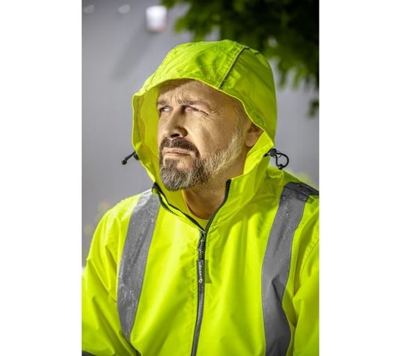 Куртка сигнальная с капюшоном водостойкая желтая NIMS Högert, арт. HT5K246
