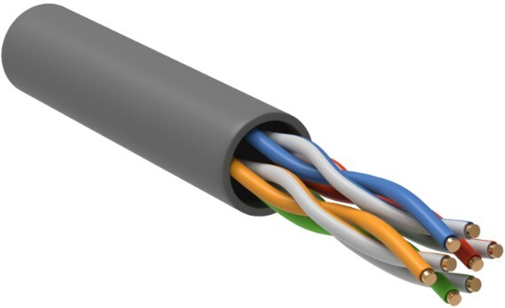 Кабель витая пара U/UTP 5 кат. 4 пары ITK BC1-C5E04-111-305-T-R-G