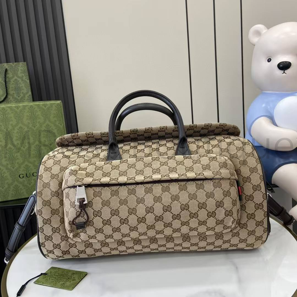 Мужская сумка Gucci GG Canvas Small Duffle Bag бежевая