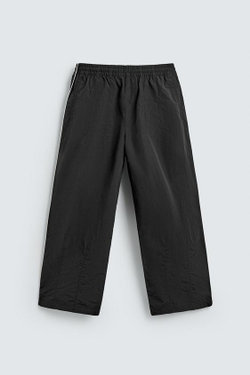 ZARA ДЖОГГЕРЫ ИЗ ВЫСОКОТЕХНОЛОГИЧНОЙ ТКАНИ С КОНТРАСТНЫМИ ПОЛОСАМИ, ЧЕРНЫЙ