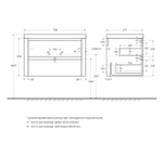 Мебель для ванной Cezares RELAX 80 Bianco Lucido RELAX-800-2C-SO-BL