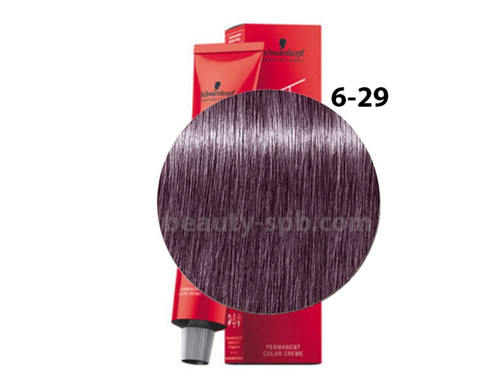 Schwarzkopf Professional краска для волос Игора цвет 6-29 Тёмный русый пепельный фиолетовый 60мл