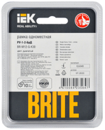 BRITE Рамка 1 -местная РУ-1-2-БрД стекло дымчатый IEK