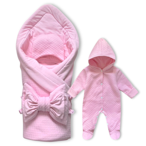 Комплект на выписку (4 предмета) "Розовый" ЗИМА