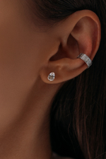 Кафф фактурный в серебре