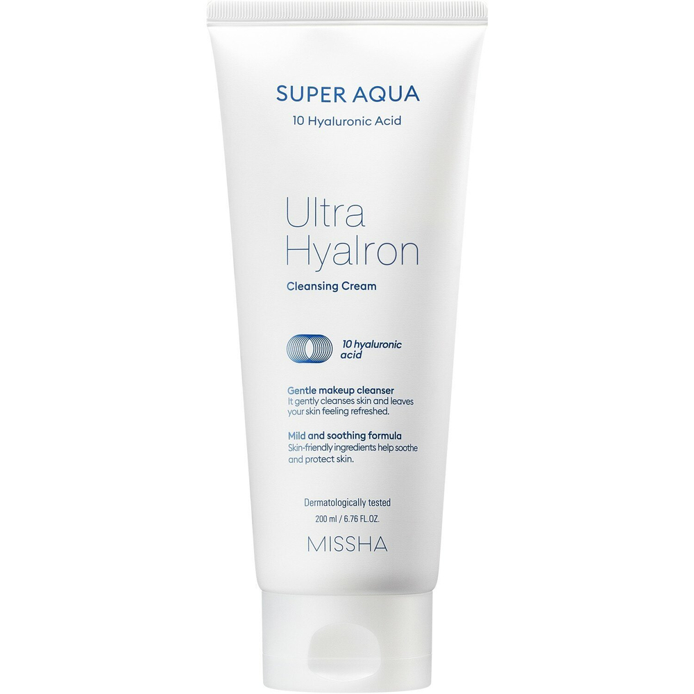 Мissha Super Aqua Ultra Hyalron Cleansing Foam, Очищающая пенка для лица, 200 мл