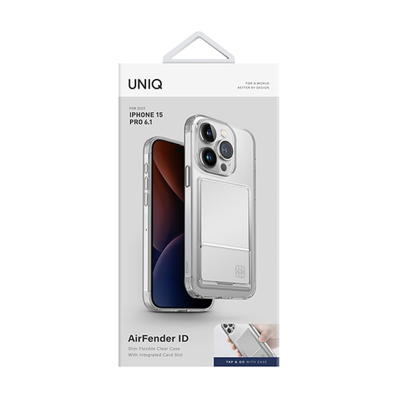 Чехол Uniq Air Fender ID для iPhone 15 Pro 6.1&quot; Clear (IP6.1P(2023)-AFIDTRAN)