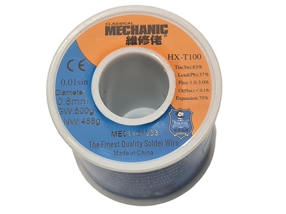 Припой Mechanic HX-T100 0.8мм 500g