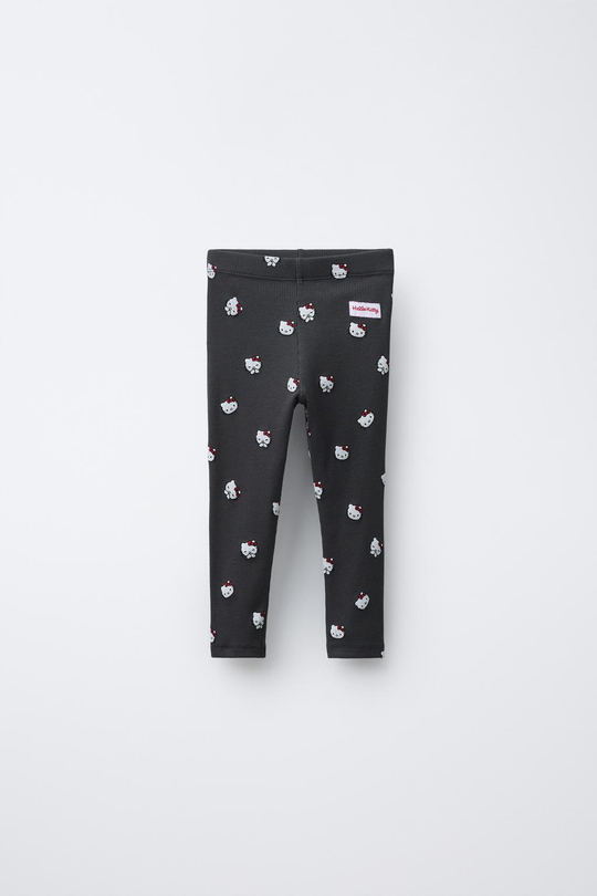 ZARA ЛЕГГИНСЫ HELLO KITTY © SANRIO В РУБЧИК, АНТРАЦИТОВО-СЕРЫЙ