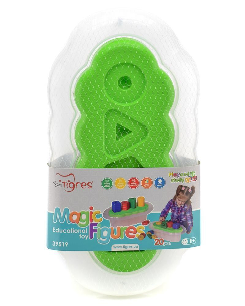 Игрушка развивающая "Магические фигурки" 20эл. св. зеленая (Тигрес)