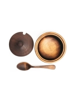 Деревянная сахарница с ложкой из кедра