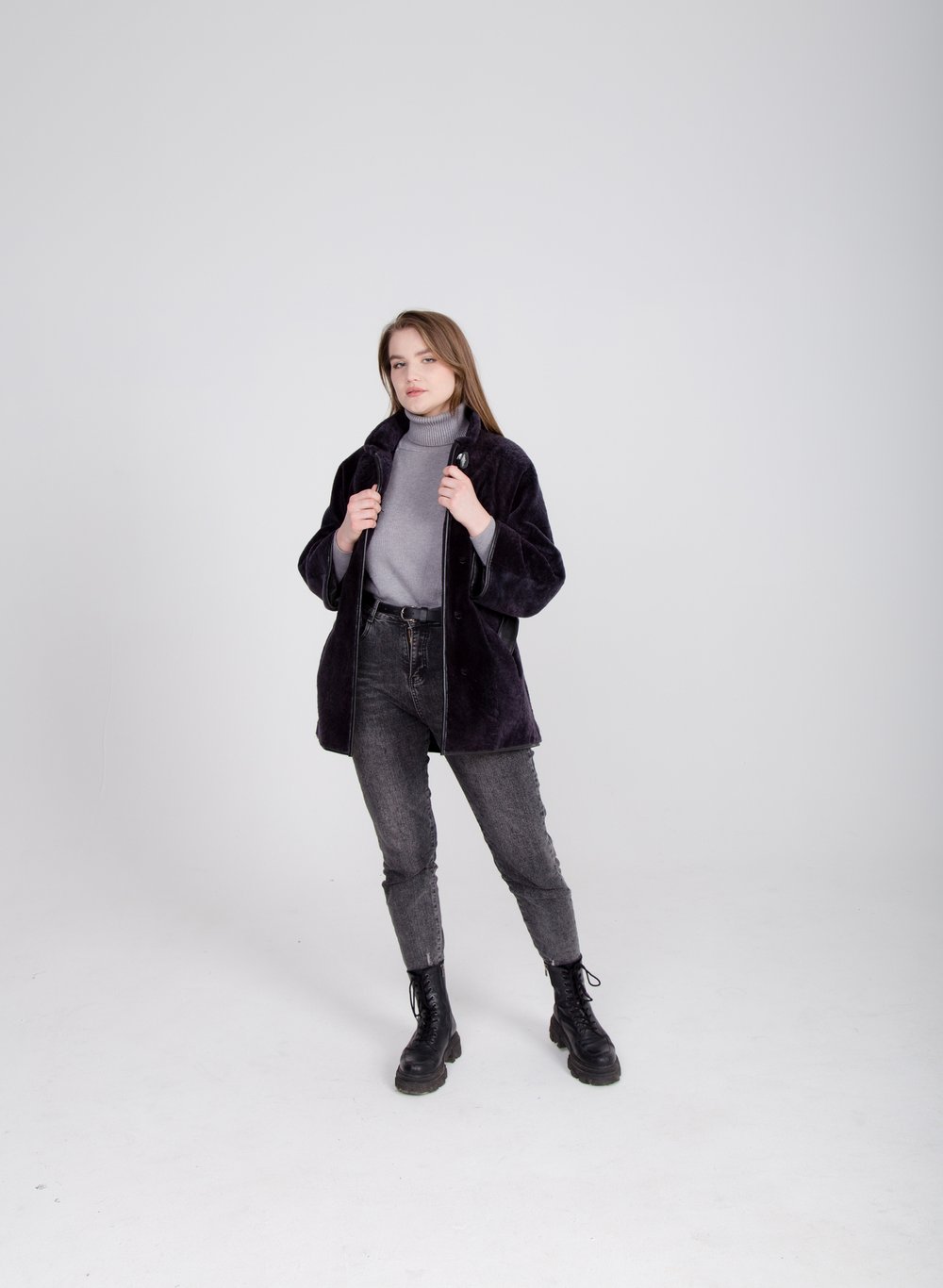 Мутоновая шуба из овчины